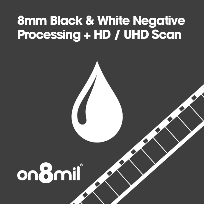 Super 8 Black & White Negative Processing plus HD Scan from On8mil