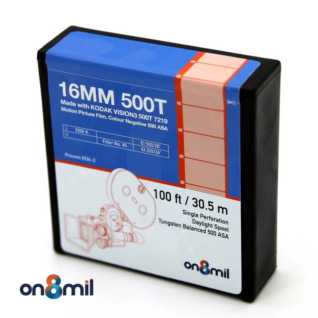 Kodak Vision3 500T 16mm film 100 foot on8mil