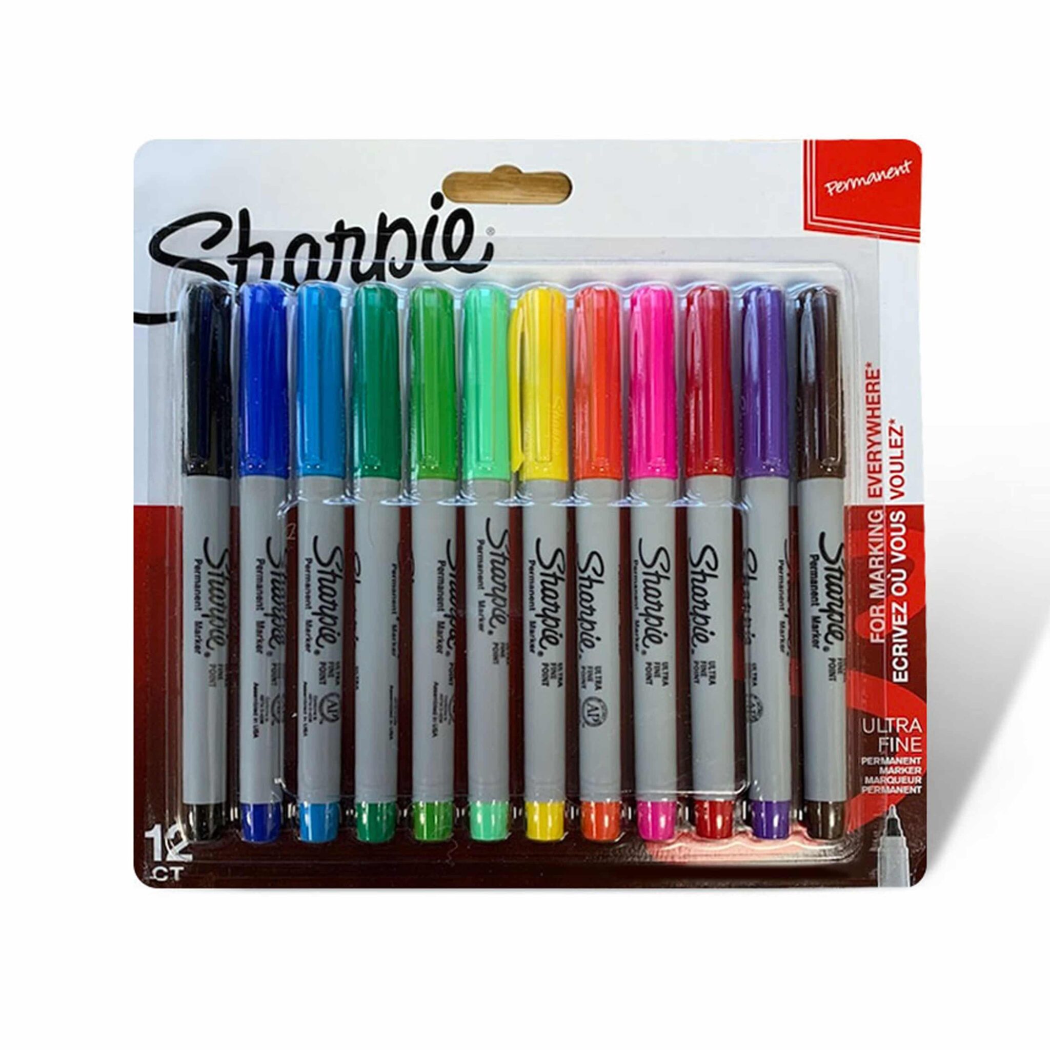 12 x fine tipped permanent Sharpies