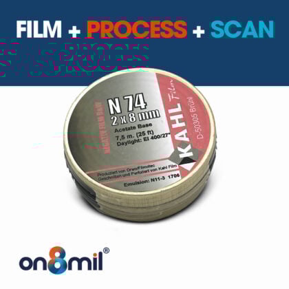 Kahl N74 Standard 8 Black and White Film 25ft