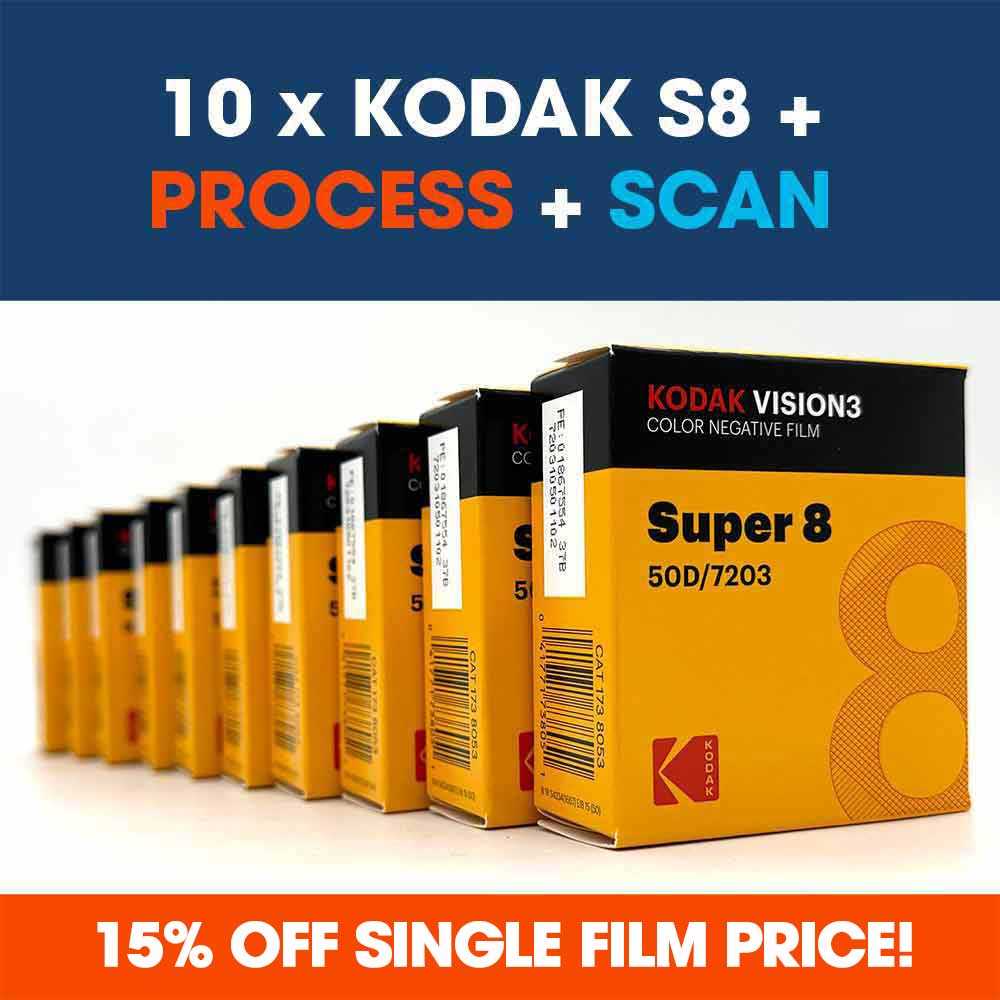 Kodak Vision3 super 8 x 10 film bundle