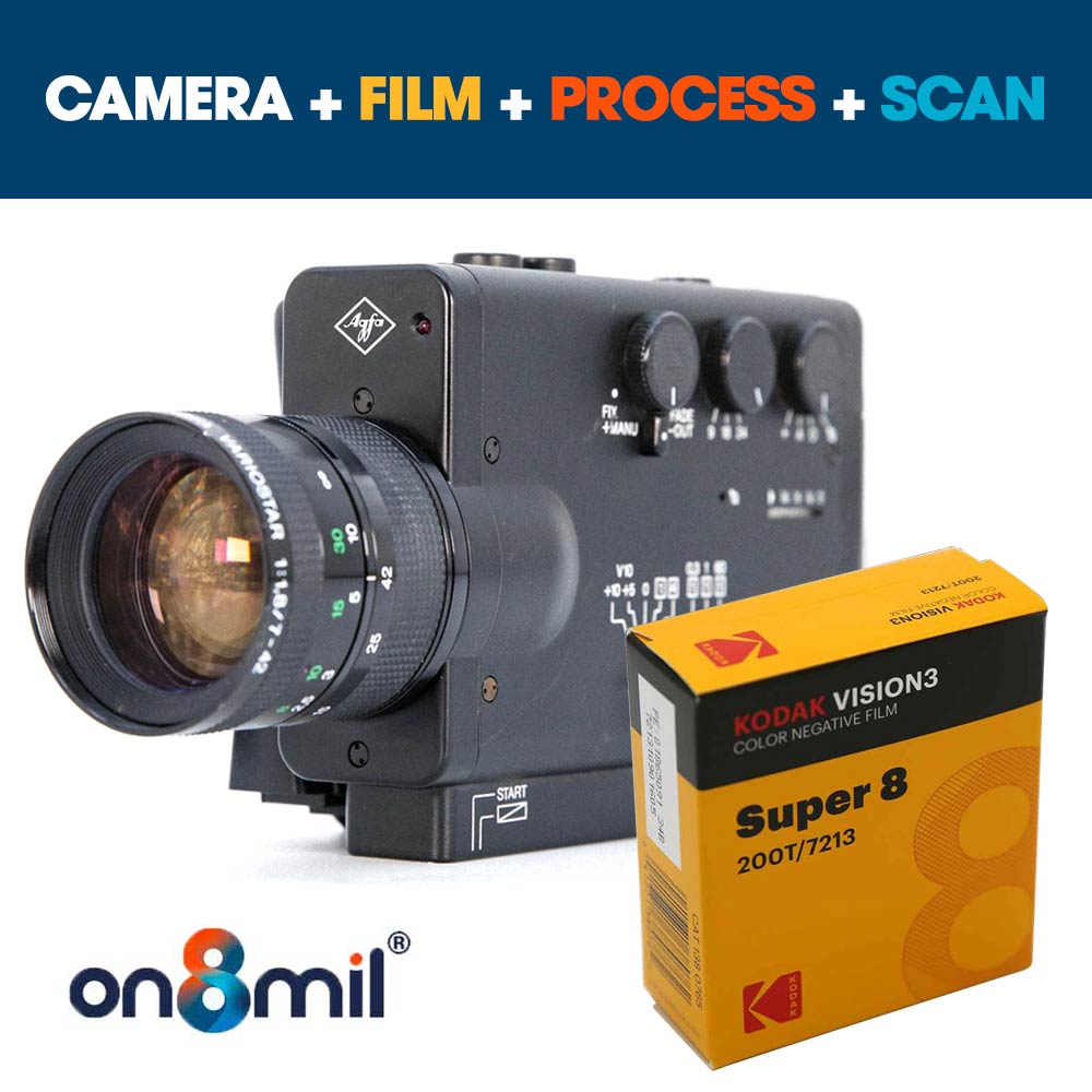 Agfa Movexoom 6 MOS Electronic Super 8 camera including film plus processing and 2K scan